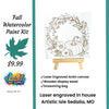 Pumpkin Wreath, Fall canvas, laser engraved canvas