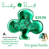 Lucky Paint, 4 inch, hand poured watercolor into clover glass or crystal