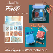 Fall for You, handmade Watercolor Paint Duo