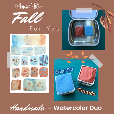 Fall for You, handmade Watercolor Paint Duo