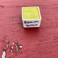 Bismuth yellow, Primrose/Lemon Yellow, Iron Oxide PY53, watercolor paint