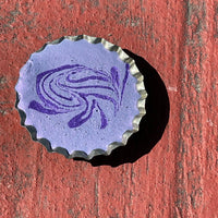 Spring Purples, Double Full Pan, watercolor paint filled bottle caps