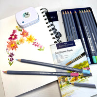 Pastel, Gold Faber Aqua Watercolor Pencils, set of 12 in tin, watercolor pencils