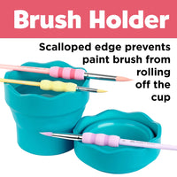 Collapsible Water Cup, Faber Castell, Clic & Go Collapsable Water Cup For Painting, Turquoise