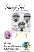 Hot Air Balloon, clear Acrylic Stamps