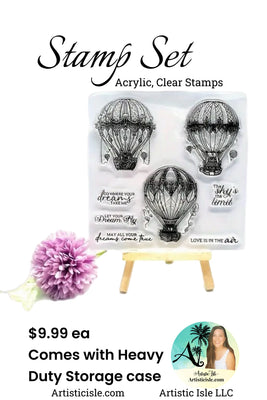 Hot Air Balloon, clear Acrylic Stamps