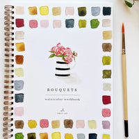 Bouquets Watercolor Workbook