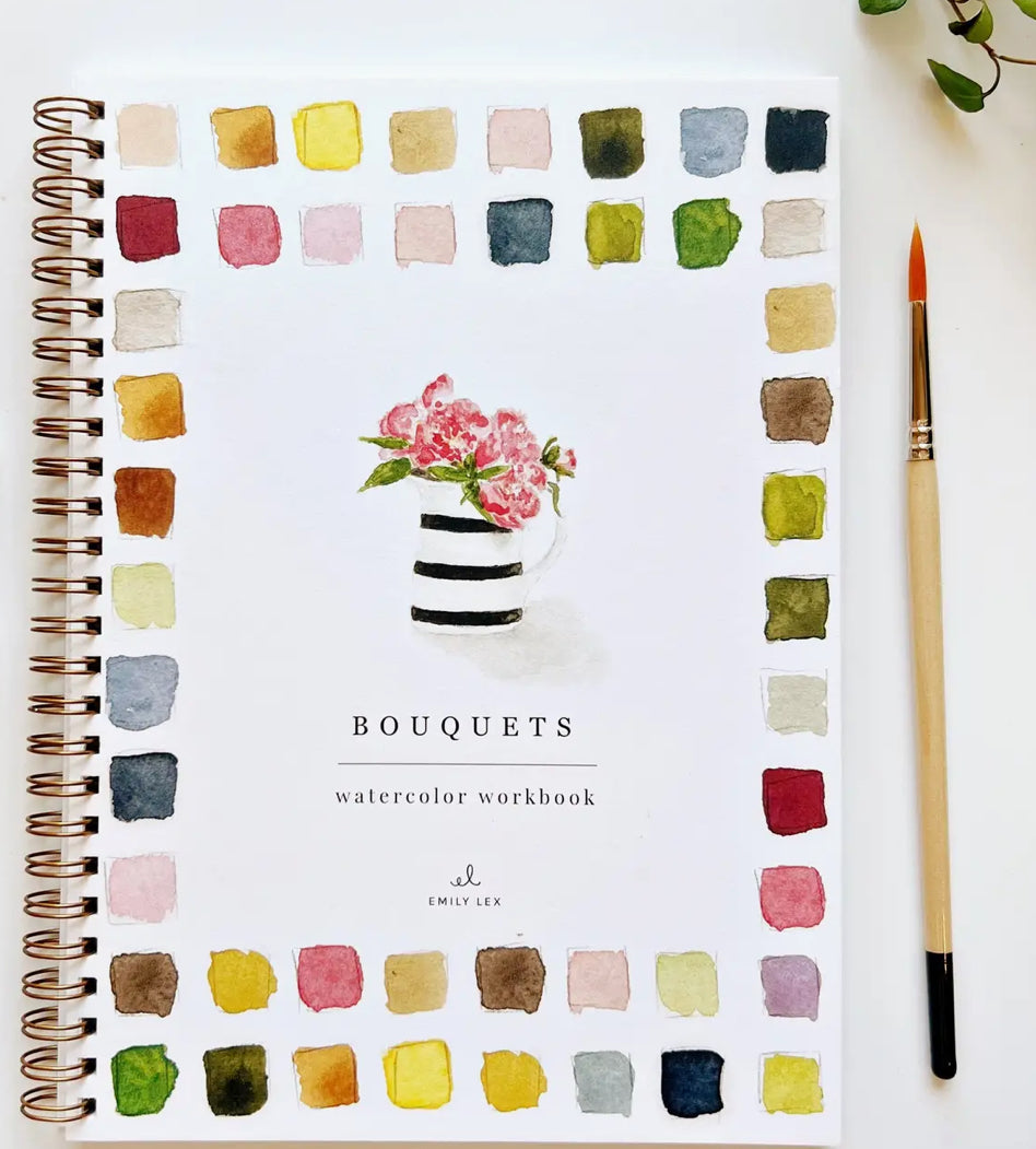Bouquets Watercolor Workbook
