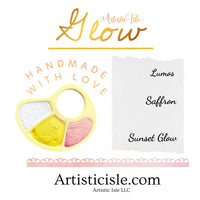 Glow Mini Palette, handmade watercolor, metallic set