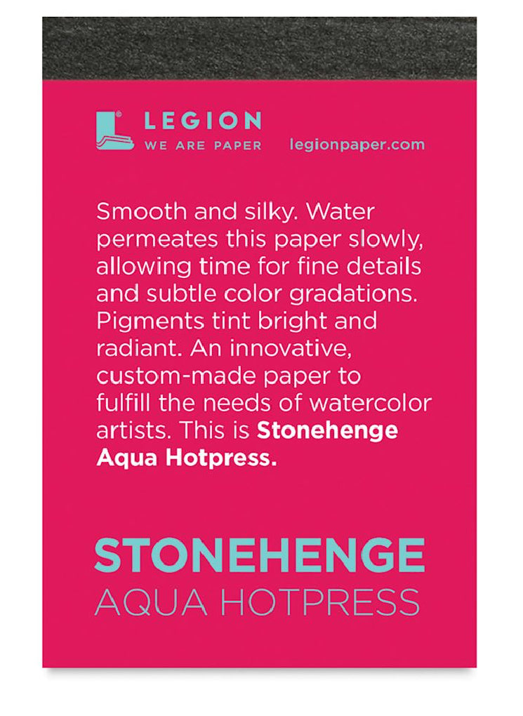 Legion Stonehenge Aqua Mini Pad - Hot Press, 2-1/2" x 3-3/4", 140 lb, 10 Sheets
