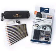 Faber Castell Drawing Kit, Faber-Castell Art On The Go Graphite Sketch Set – 15 Pieces, pencils, drawing set