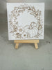 Pumpkin Wreath, Fall canvas, laser engraved canvas