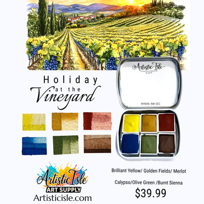 Holiday at the Vineyard, Watercolor Set