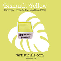Bismuth yellow, Primrose/Lemon Yellow, Iron Oxide PY53, watercolor paint
