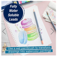 Pastel, Gold Faber Aqua Watercolor Pencils, set of 12 in tin, watercolor pencils