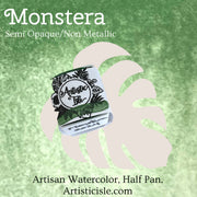 Monstera, Half Pan, Single Watercolor Paint