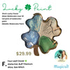 Lucky Paint, 4 inch, hand poured watercolor into clover glass or crystal