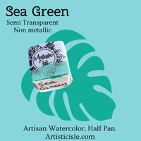 Sea Green, watercolor half pan