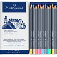 Pastel, Gold Faber Aqua Watercolor Pencils, set of 12 in tin, watercolor pencils