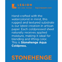 Legion Stonehenge Aqua Mini Pad - Cold Press, 2-1/2" x 3-3/4", 140 lb, 10 Sheets