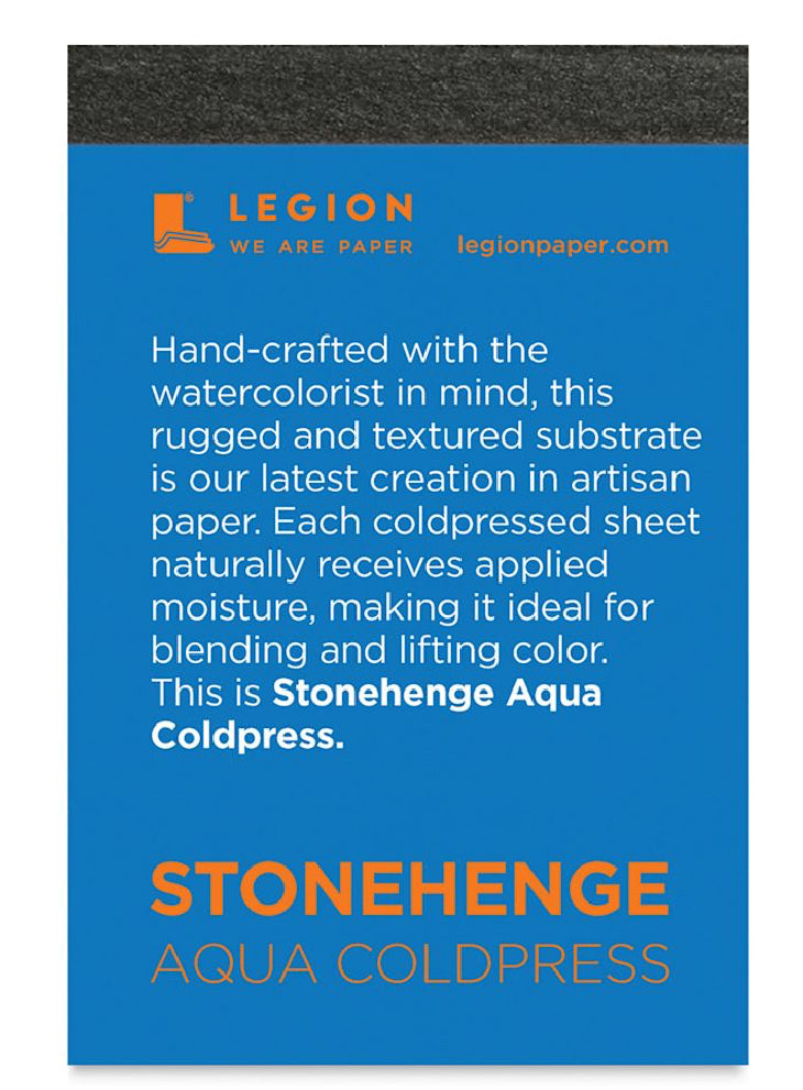 Legion Stonehenge Aqua Mini Pad - Cold Press, 2-1/2" x 3-3/4", 140 lb, 10 Sheets