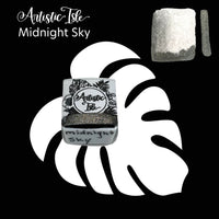 Midnight Sky, Watercolor Half Pan, Metallic Black