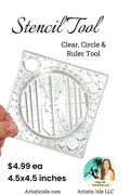 Circle Stencil, ruler, multi tool