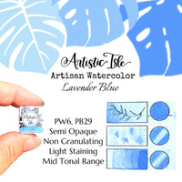 Lavender Blue, watercolor half pan, PW6/PV29