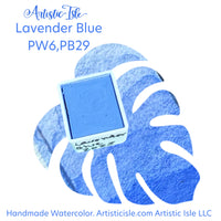 Lavender Blue, watercolor half pan, PW6/PV29