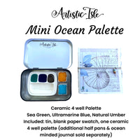 Mini Ocean Palette, ceramic 4 well set