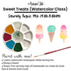 Sweet Treats, in person, watercolor event