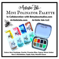 Mini Pollinator palette, watercolor set