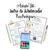 Intro to watercolor digital download worksheets