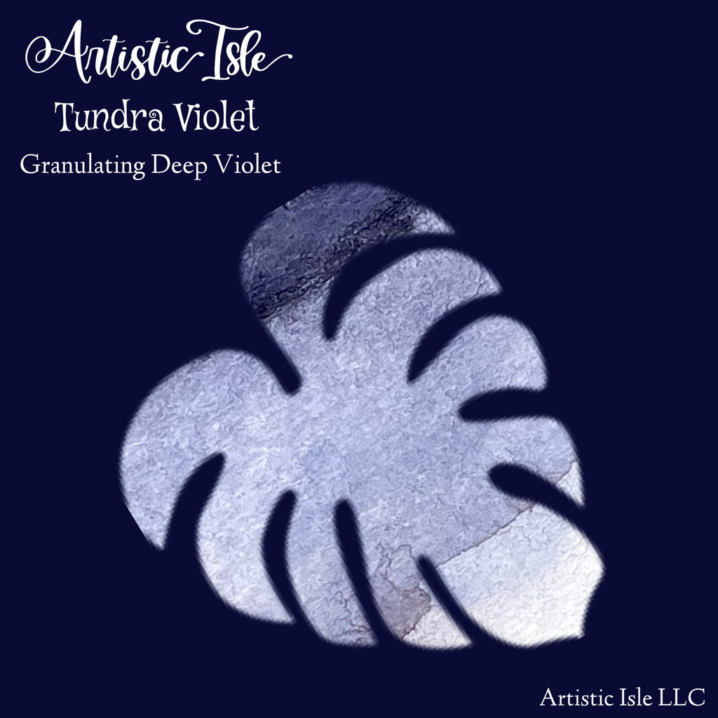 Tundra Violet, deep Granulating Violet watercolor, half pan