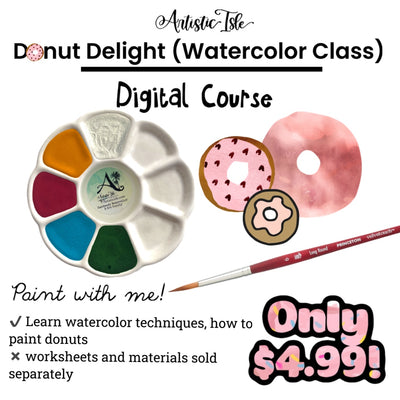 Donut Delight, DIGITAL OR**in person, watercolor event