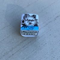 Aquarius, Blue Metallic, Blue , Shimmer, metallic , handcrafted , watercolor paint