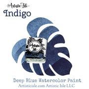 Indigo, watercolor paint