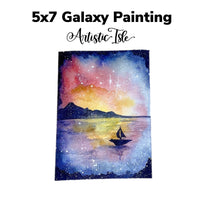 Galaxy 5x7 watercolor painting