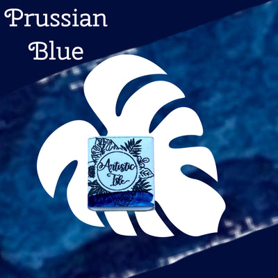 Prussian Blue, dark blue, navy blue, handcrafted, watercolor paint
