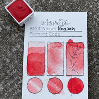 Rowan , red watercolor paint, PR3,PR1