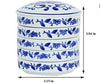 Custom porcelain stacking dishes. Filled with watercolor