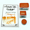 Pompeii Orange, orange, light orange, handcrafted , watercolor paint