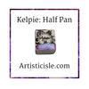 Kelpie, pink, purple, metallic, mica, watercolor paint