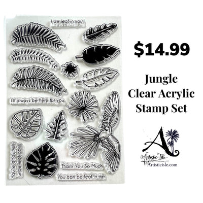 Jungle, clear stamp set, stamp