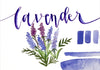 Lavender, pastel purple, purple, watercolor, handcrafted , watercolor paint