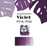 Half Pan, Violet, Quinacridone Violet, deep purple, purple, handcrafted , watercolor paint