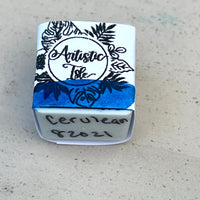 Cerulean, Genuine Cerulean, Cerulean Blue , medium blue, blue, handcrafted, watercolor paint