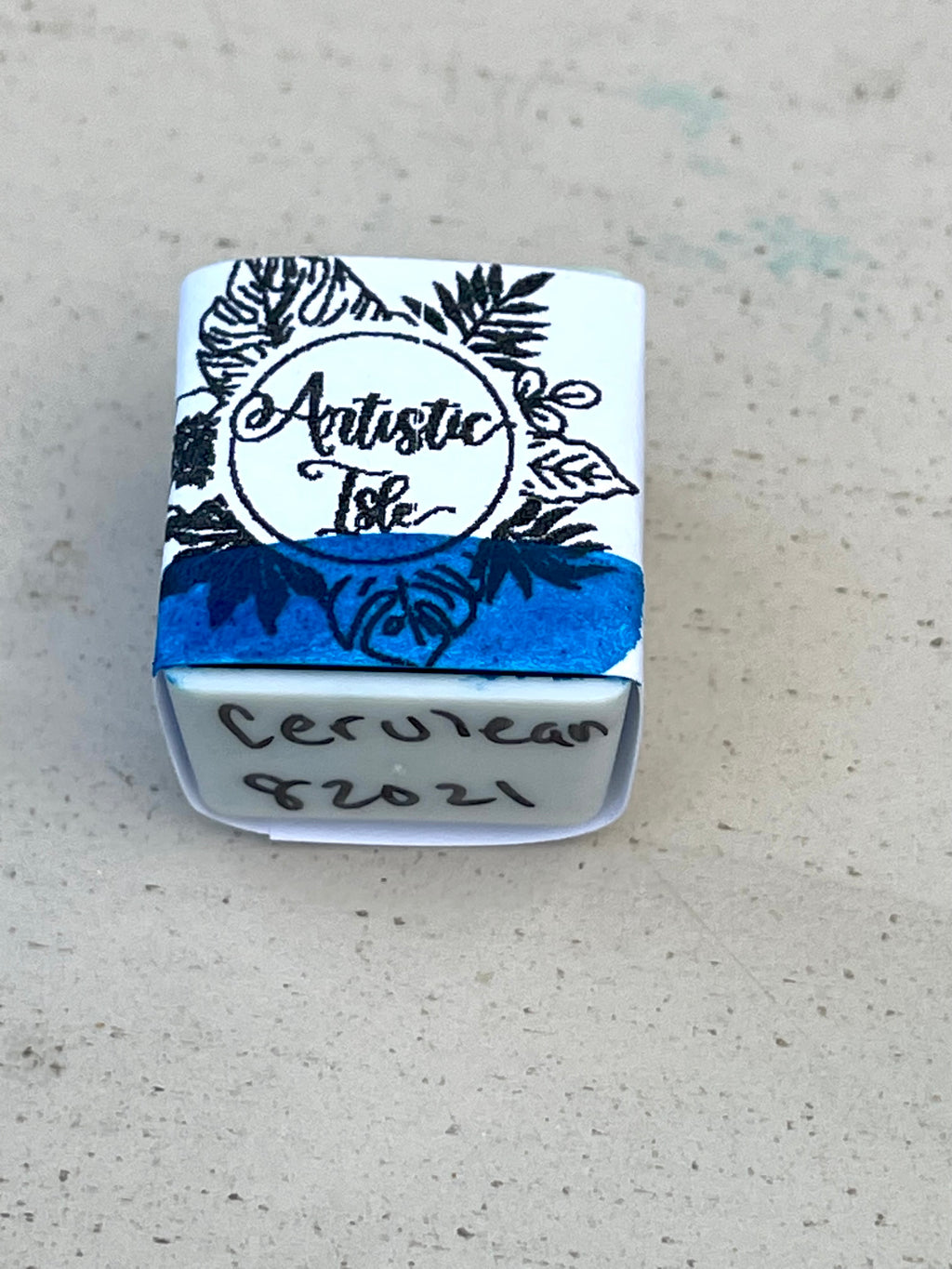 Cerulean, Genuine Cerulean, Cerulean Blue , medium blue, blue, handcrafted, watercolor paint