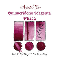 Quinacridone Magenta , watercolor paint, handcrafted watercolor