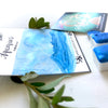 Aquarius, Blue Metallic, Blue , Shimmer, metallic , handcrafted , watercolor paint